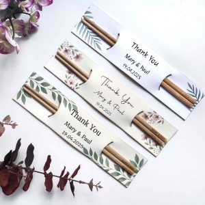 Palillos Personalizados para Bodas - Regalo Invitados - Grabados con Nombres o Fecha - Detalle Original Evento